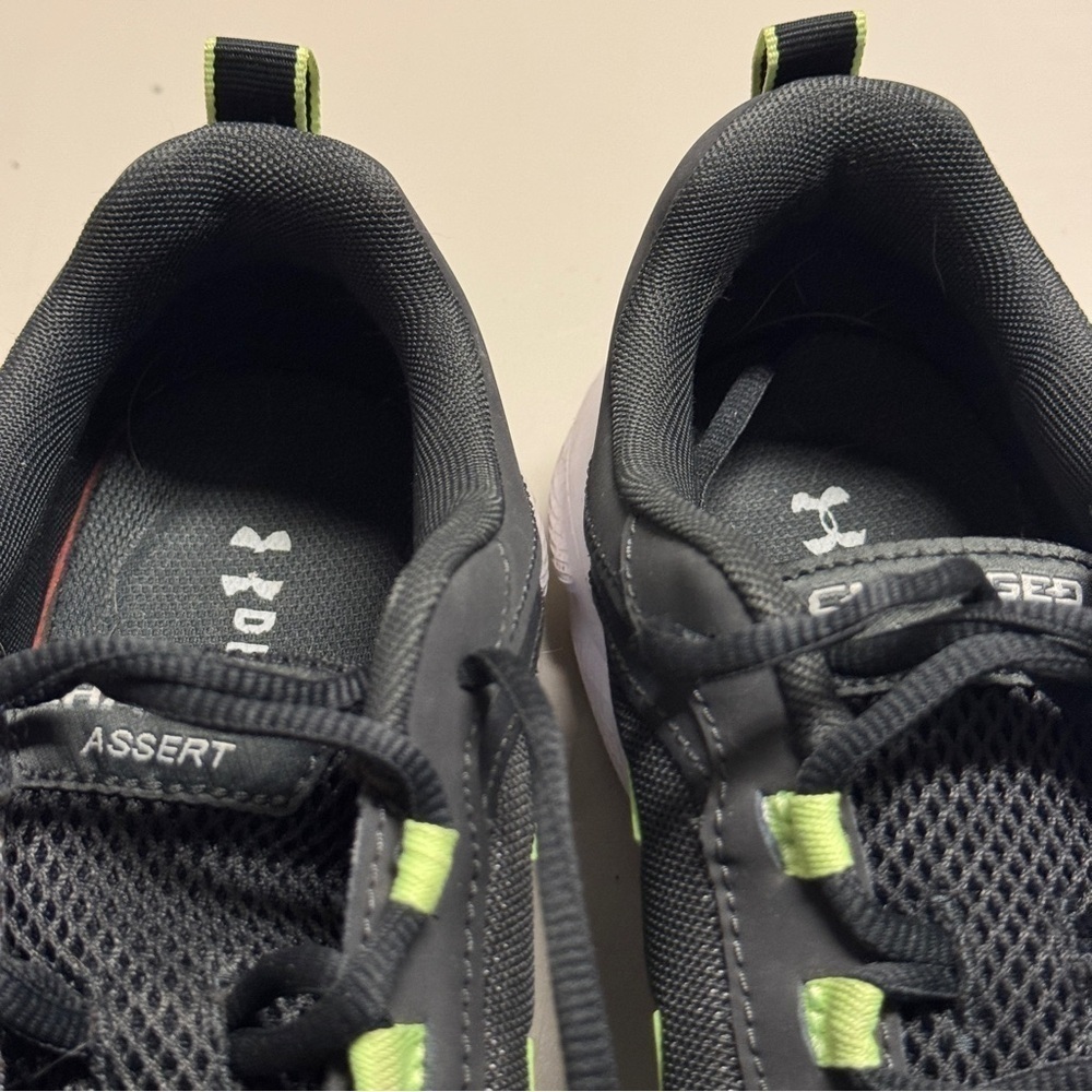 Under Armour Black and Neon Green Athletic Shoes - Picture 9 of 14